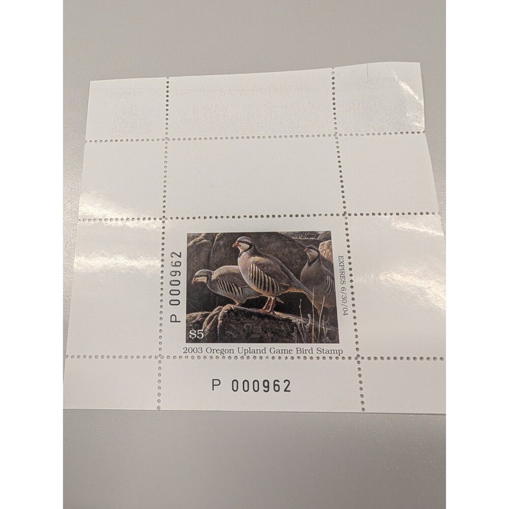 2003 Oregon Upland Game Bird Stamp P000962